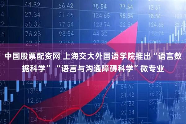 中国股票配资网 上海交大外国语学院推出“语言数据科学” “语言与沟通障碍科学”微专业